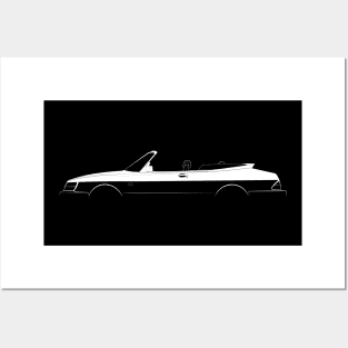 Saab 900 Turbo Cabriolet Silhouette Posters and Art